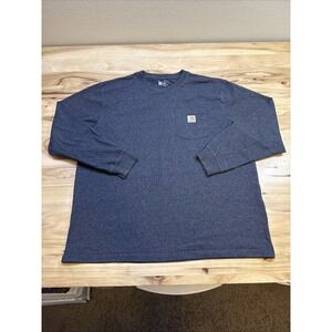 Carhartt K126 Carbon Gray Original Loose Fit Long Sleeve Pocket T-Shirt Size XL